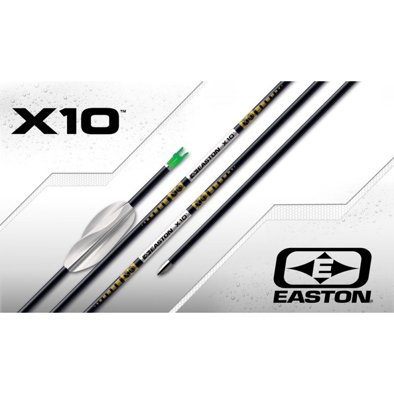 Easton X10 Arrows with EP08 Points & Beiter Pin Nocks (Set of 12) : ES10